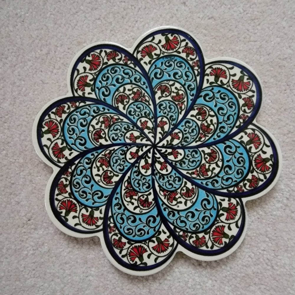 Turkish Ceramic Trivet Design #1